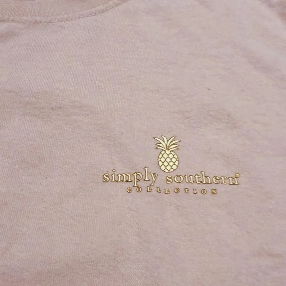 Simply Southern Taco Burrito Graphic T Shirt Women M Pink “Good Food Good Mood”